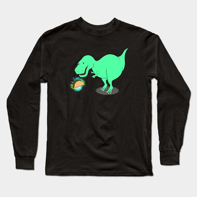 Taco-Saurus Long Sleeve T-Shirt by Mejanzen